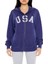 F21 Fransız Terry USA Fermuarlı Kapüşonlu Sweatshirt 1