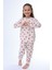 Minik Kalpler Desenli %100 Pamuk Kız Çocuk Pijama Takımı 1