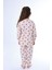 Minik Kalpler Desenli %100 Pamuk Kız Çocuk Pijama Takımı 4