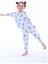 Çiçek Desenli Mavi Kız Çocuk Pijama Takımı 3