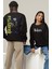 Unisex The Beatles V2 Sırt Baskılı Kapüşonsuz Sweatshirt, Oversize Rock Band Baskılı Sweatshirt 1