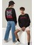 Unisex Metallica Yılan Sırt Baskılı Kapüşonsuz Sweatshirt, Oversize Rock Band Baskılı Sweatshirt 3
