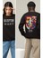 Unisex V2 LED Zeppelin Sırt Baskılı Kapüşonsuz Sweatshirt, Oversize Rock Band Baskılı Sweatshirt 1