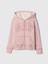 Kız Çocuk Pembe  Logo Fermuarlı Sherpa Sweatshirt 2