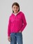 Kız Çocuk Pembe  Logo Fermuarlı Sherpa Sweatshirt 1