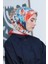 Bordo Loryan Scarf Desenli Roza Eşarp 2