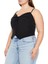 Plus Size Önden Düğmeli Üst 1