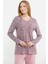Rahat Kalıp Leopar Kombinli Pijama Takım - Pembe 2