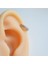8 mm Silver Renk Taşlı Halka Piercing Tragus Helix Forward Helix Kıkırdak 4