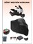 Kymco Xciting 500 Arka Çanta Uyumlu Siyah Motosiklet Branda Su Geçirmez Dayanıklı Kumaş 1