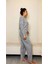 Gri 3 Düğmeli Pijama Takımı 2