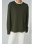Kadın Haki Yeşil Yakası Renk Detaylı Sweatshirt 4