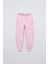 Pembe Basic Kapüşonlu Kanguru Cepli Bel ve Paça Lastikli Çocuk Oversize Sweatshirt 2
