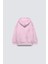 Pembe Basic Çocuk Kapüşonlu Kanguru Cep Detaylı Içi Polar Oversize Sweatshirt 2