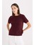 Regular Fit Bisiklet Yaka Basic Düz Triko Kısa Kollu Tişört Kazak E3214AX24WN 3