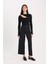Slim Fit Dar Kesim Yarım Balıkçı Yaka Basic Düz Fitilli Kaşkorse Uzun Kollu Tişört C8473AX24AU 2