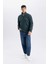 Relax Fit Dik Yaka Fermuarlı Polar Sweatshirt D2348AX24AU 2