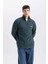 Relax Fit Dik Yaka Fermuarlı Polar Sweatshirt D2348AX24AU 4