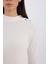 Slim Fit Dar Kesim Yarım Balıkçı Yaka Fitilli Kaşkorse Uzun Kollu Tişört D9499AX24WN 5