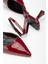 St-004 Bordo Rugan Günlük 7 Cm Topuklu Bayan Ayakkabı 3