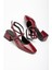 ST-003 Bordo Rugan Günlük 4 cm Topuklu Bayan Ayakkabı 4
