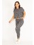 Kadın Füme Organik Koton Bluz Pantolon Takım 65N34803 1