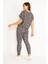Kadın Füme Organik Koton Bluz Pantolon Takım 65N34803 2