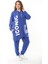 Kadın Büyük Beden Gri Baskı ve Fermuar Detaylı Kapşonlu Sweatshirt Pantolon Takım 65N37128 3