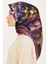 Armine Ipek Eşarp 2025 Kış - 9215-02 Lacivert Mor Twill 2
