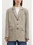 Ekose Blazer Ceket Kahve 4