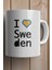 I Love Sweden Baskılı Yılbaşı Hediyesi Kupa Bardak 2