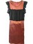 Kadın Kahverengi Fashion Cocktail Pileli 74323 Büst Kolsuz Gece Elbisesi 4