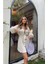 Uzun Kol Casual Kabartma Kumaş Yakalı Düğmeli Boyfriend Gömlek Stil Şortlu Tulum 4