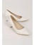 Kadın Sity Beyaz 6 cm Ince Topuklu Stiletto 4