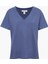 Plus Size V Yaka T-Shirt 1