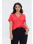 Plus Size V Yaka T-Shirt 1