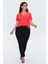 Plus Size V Yaka T-Shirt 3