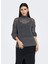 Dik Yaka Normal Örgü Desenli Antrasit Kazak Kadın Onlbıllıe Lıfe L/s Hıgneck cc Knt 2