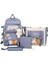 Tuval Sırt Çantaları 4 Adet / Takım Seyahat Bookbag Bookbag Bookbag Bookbag Lisesi Mor (Yurt Dışından) 1