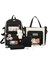 Tuval Sırt Çantaları 4 Adet / Takım Seyahat Bookbag Bookbag Bookbag Bookbag Lisesi Mor (Yurt Dışından) 1