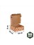 Hediye Kutusu Kırmızı Yıldız Baskılı Kendinden Kapaklı Kraft 18X18X8 cm - 50 Adet 1