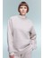 Oversize Geniş Kalıp Bisiklet Yaka Kalın Basic Düz Sweatshirt V2697AZ23WN 1