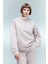 Oversize Geniş Kalıp Bisiklet Yaka Kalın Basic Düz Sweatshirt V2697AZ23WN 4