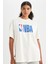 DeFactoFit NBA Wordmark Oversize Geniş Kalıp Bisiklet Yaka Kısa Kollu Tişört T5506AZ24AU 1