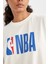 DeFactoFit NBA Wordmark Oversize Geniş Kalıp Bisiklet Yaka Kısa Kollu Tişört T5506AZ24AU 5