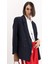 Oversize Geniş Kalıp Ceket Yaka Düğmeli Basic Düz Blazer Ceket D4418AX24AU 1