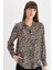 Regular Fit Leopar Desenli Uzun Kollu Gömlek I8266AZ24AU 1