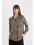 Regular Fit Leopar Desenli Uzun Kollu Gömlek I8266AZ24AU 3