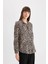Regular Fit Leopar Desenli Uzun Kollu Gömlek I8266AZ24AU 4