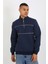 5720 Comfortable Şardonlu Üç Iplik Yarım Fermuarlı Parçalı Relax Fit Sweatshirt 2
